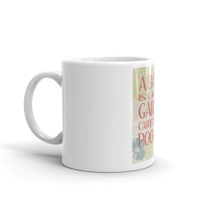 Mug for Book Lovers and Fans of Public Libraries, Readers, Spring design, image 3