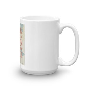 Mug for Book Lovers and Fans of Public Libraries, Readers, Spring design, image 5