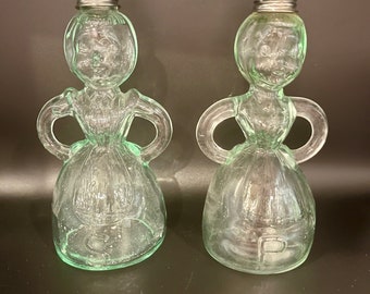 Oberdeck, Salz- und Pfefferstreuer, Vintage-Reproduktion von Merry Maid Depression Glass Classics
