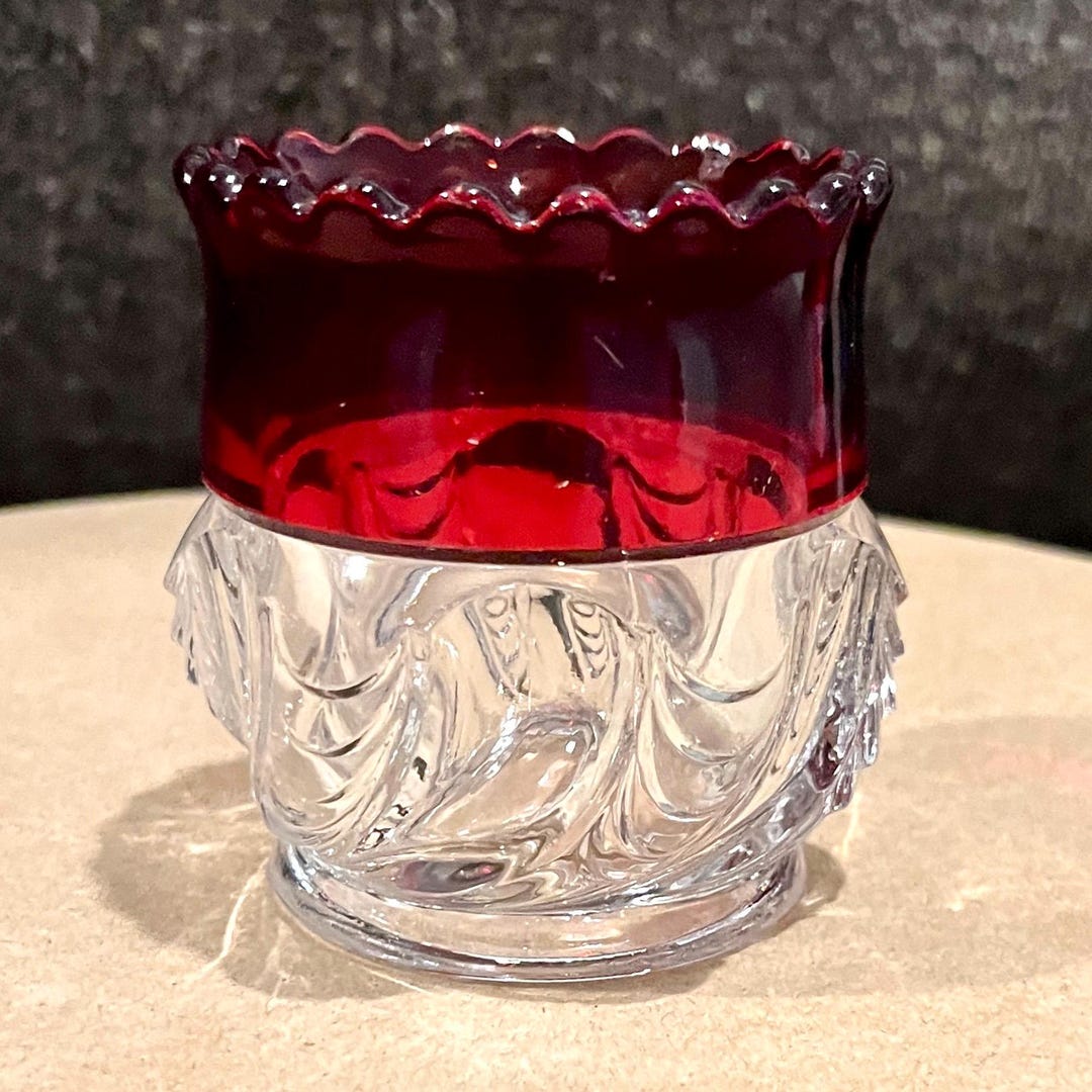 Antique Ruby Flash Toothpick Holder, King's Crown EAPG Pattern - Etsy