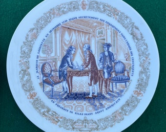 D'arceau Limoges Historical Collector plates, Set of 2, 8.5” diameter.