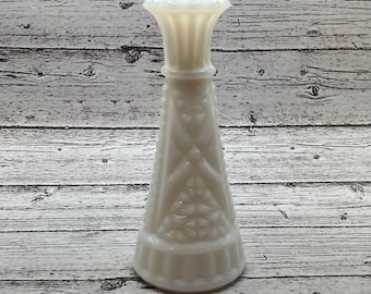 Knospenvase aus Milchglas, Mid-Century Modern, 6'' Vintage