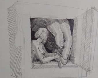 Sculptural sketches and living models