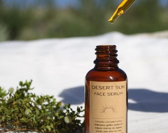 Desert Sun Face Serum - Creosote (Chaparral) infused facial oil blend - soothing and protective