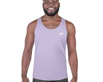 Camiseta sin mangas de aviación unisex (púrpura claro)