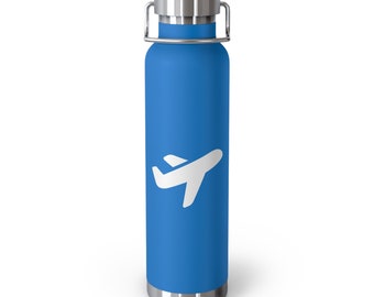 Flugzeug-Attraktion Kupfer-Vakuum-isolierte Flasche, 22oz