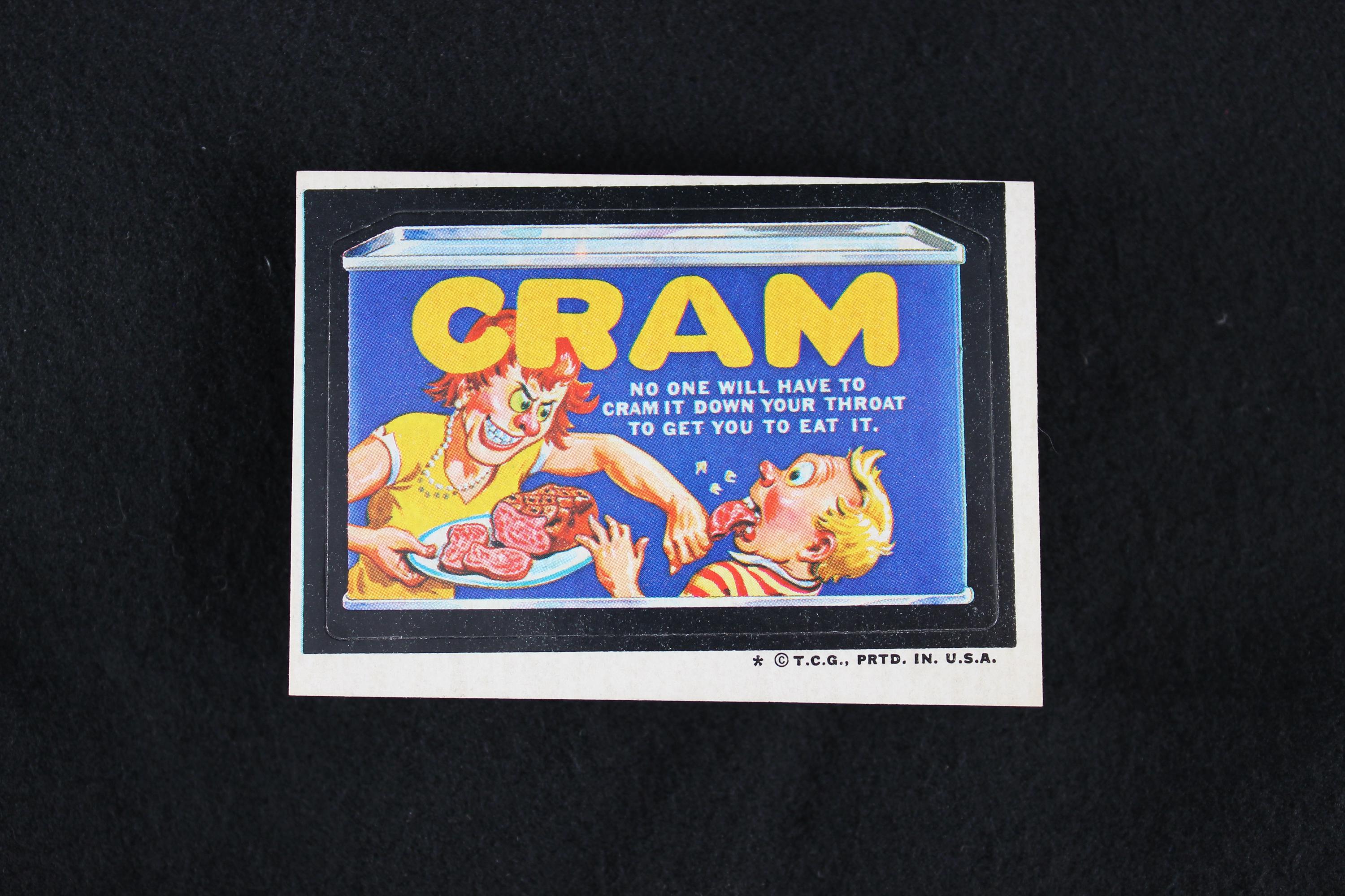 Vintage Wacky Packages Cram Sticker - Brown Back - A Side (2 of 2