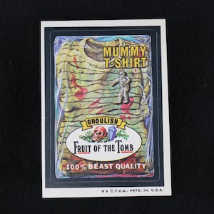 Vintage Wacky Packages Fruit of the Tomb Sticker - Brown Back - 2 ** B Side