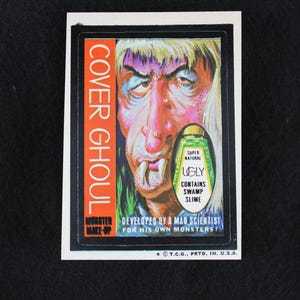 Vintage Wacky Packages Cover Ghoul Sticker - Brown Back - 1 * A Side