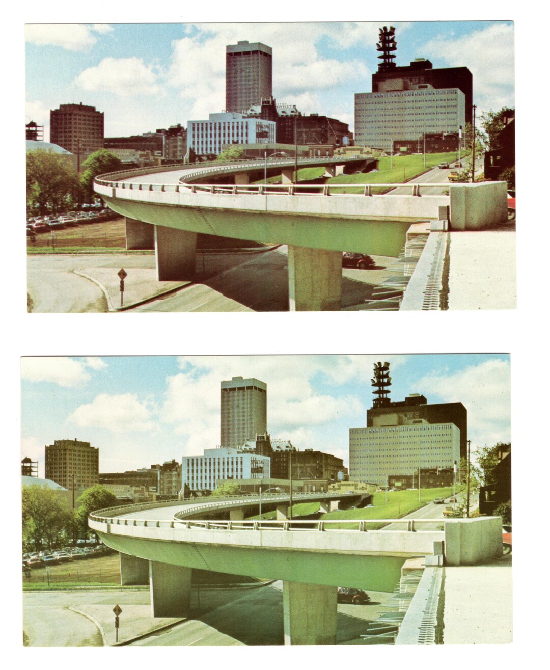 Omaha Ramp Vintage Postcard - Interstate 480 Exit Ramp Omaha Nebraska - 2 Unused ...