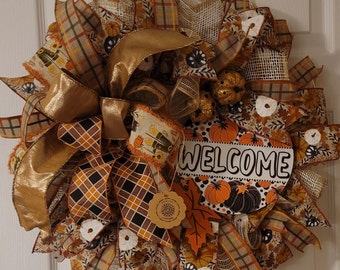 Simple Fall Welcome Wreath