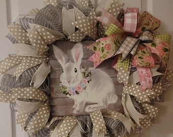 Farm Style Bunny Wreath