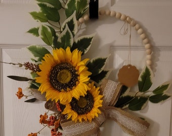 Simple Sunflower Bead Wreath