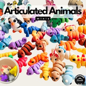 Cute Mini Baby Animals & Pets - Articulated Flexi Fidgets / Mystery Eggs + Assorted Bundles / Zoo Creatures / 3D Printed Models / Gift Packs