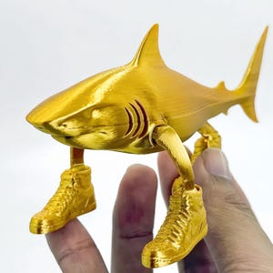 Gold Plated Tralalero Tralala Figurine, Trendy Tralalero Figure, Limited Edition Tralalero Italian Brainrot , Cool Toy Meme, Tiktok Culture