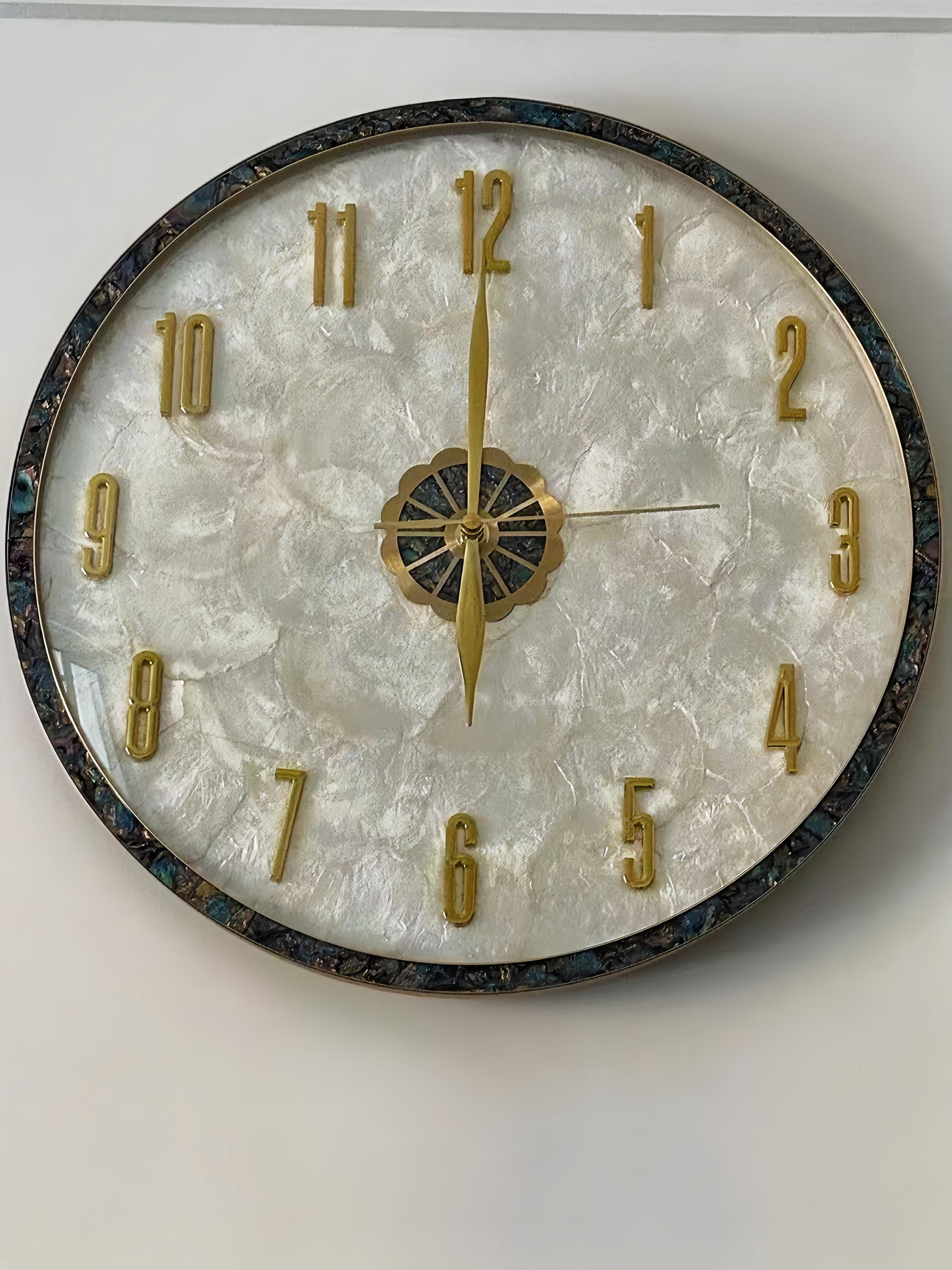 Trendy Medieval Wall Clock, Premium Silent Nordic Clock for Living Room ...
