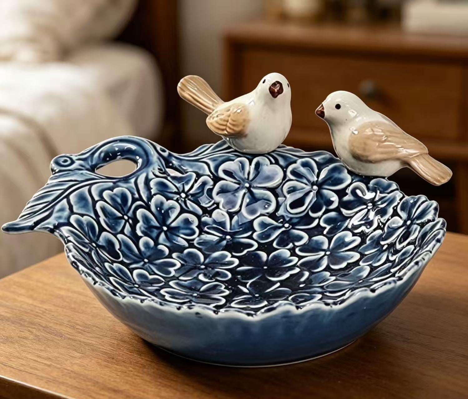 陶器の鳥の皿 - Etsy 日本