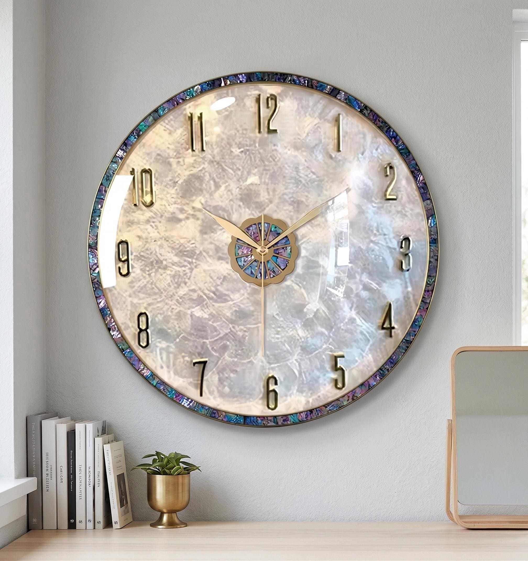 Trendy Medieval Wall Clock, Premium Silent Nordic Clock for Living Room ...