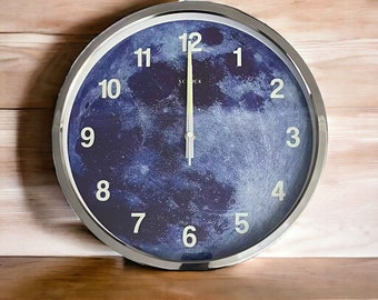 Voice-Activated Cosmic LED Clock: Blue Planet Night Light