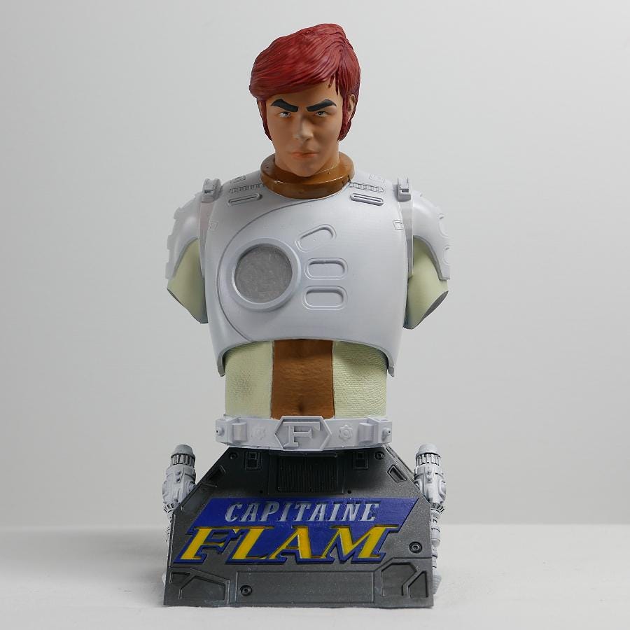 Capitaine flam figurine a legion of heroes capitaine flam 40 cm