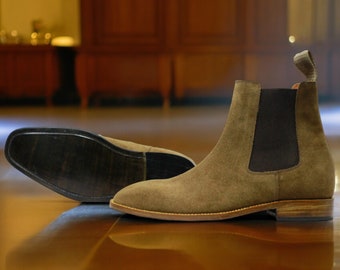 Handmade Chelsea Boots - Custom, Genuine Suede, Stylish, Luxury