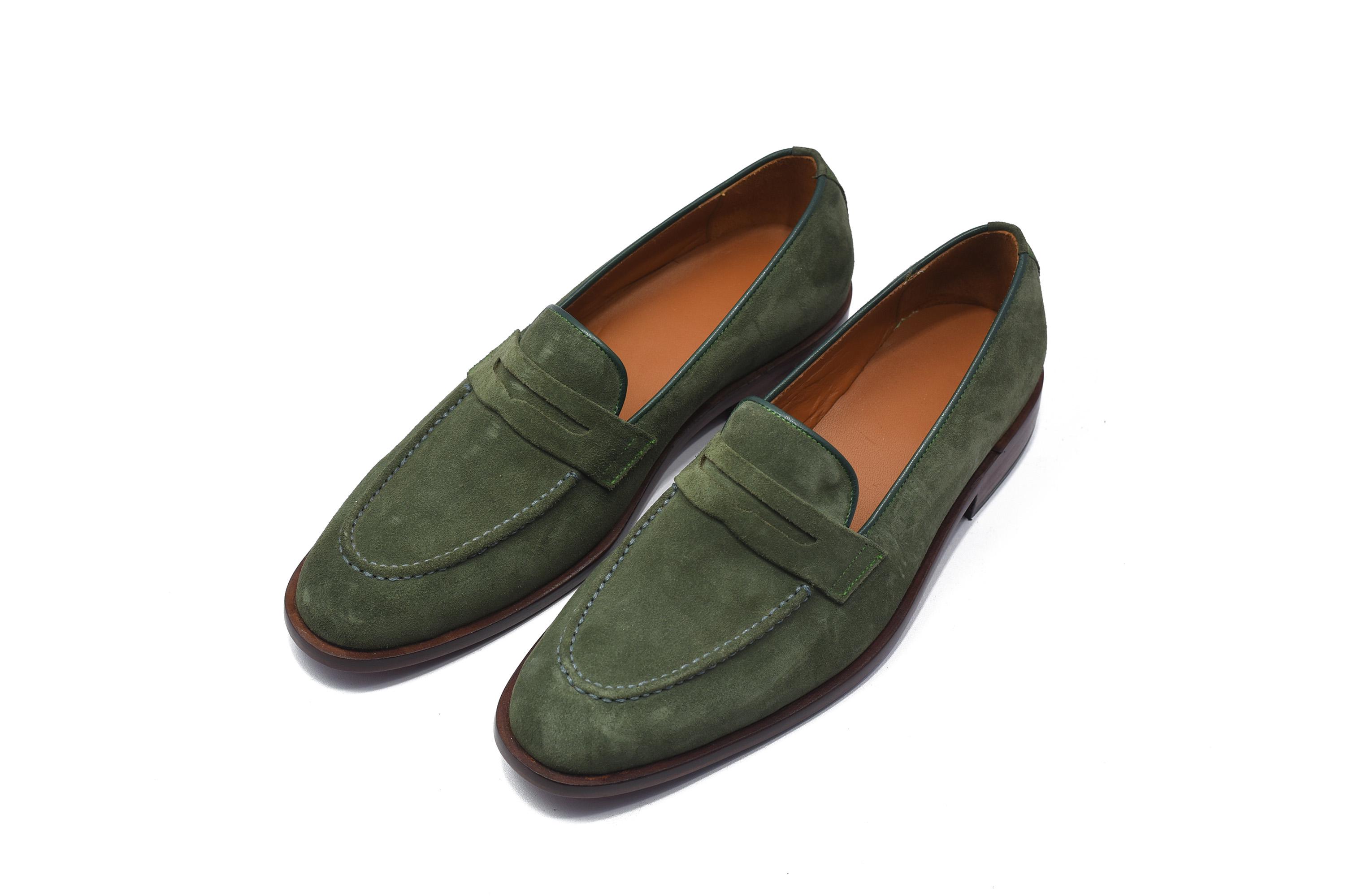 Men's Personalized Green Loafer Trendy Slip-on Shoes main image 1