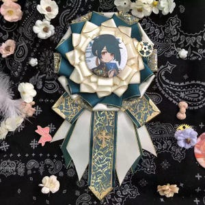 Itabag Backpack Pin Decorations,Rose Rosette Badge Holder for Ita Bag, Pin Collector Bag Decoration, Ita Bag Accessories