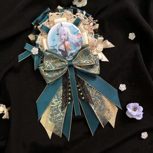 Itabag Backpack Pin Decorations,Rose Rosette Badge Holder for Ita Bag, Pin Collector Bag Decoration, Ita Bag Accessories