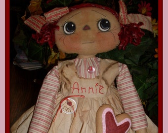 NEW Primitive raggedy Ann style Cookies 4 Andy INSTANT DOWNLOAD ePATTERN 164