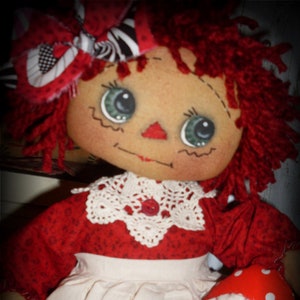 Primitive Raggedy Ann Valentine Be Mine Annie INSTANT DOWNLOAD PATTERN #138