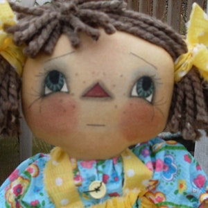 Primitive Raggedy Ann Doll Freckles INSTANT DOWNLOAD PATTERN 115