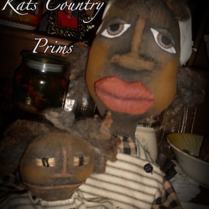 Primitive folk art Doll Instant Download E-PATTERN  Siddalee and Teensie #144
