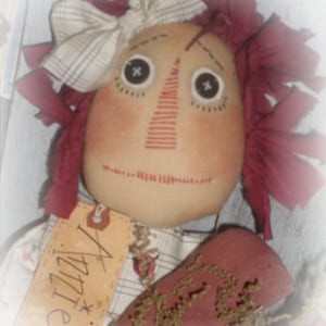 PATRÓN DE DESCARGA INSTANTE Primitivo Raggedy Ann Annies Corazón 149