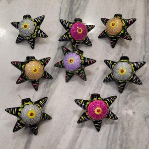 Mexican Clay Piñata Ornament | Handmade Mexican Folk Art | Unique Christmas Decor, Single 6&quot; Ornament | Artisinal Christmas | Multicolor