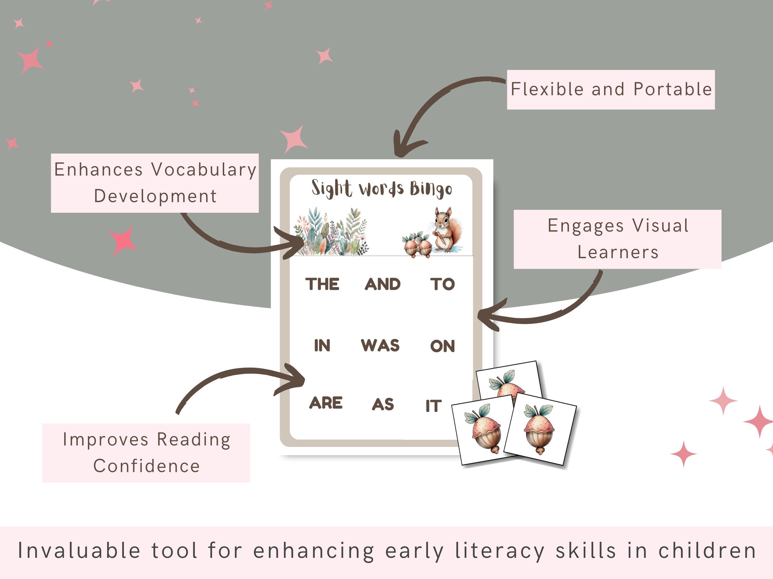 Printable SIGHT WORDS Bingo Game, First 100 Sight Words,fun Classroom ...