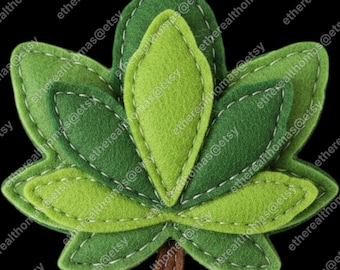 Digital Image of a hemp leaf 3