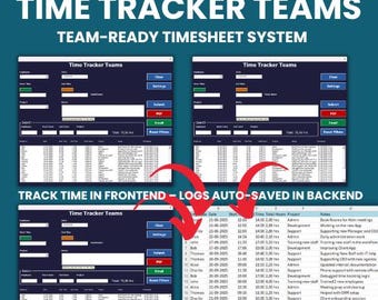 Employee Time Tracker – Excel Team Timesheet & Centralized Project Log System