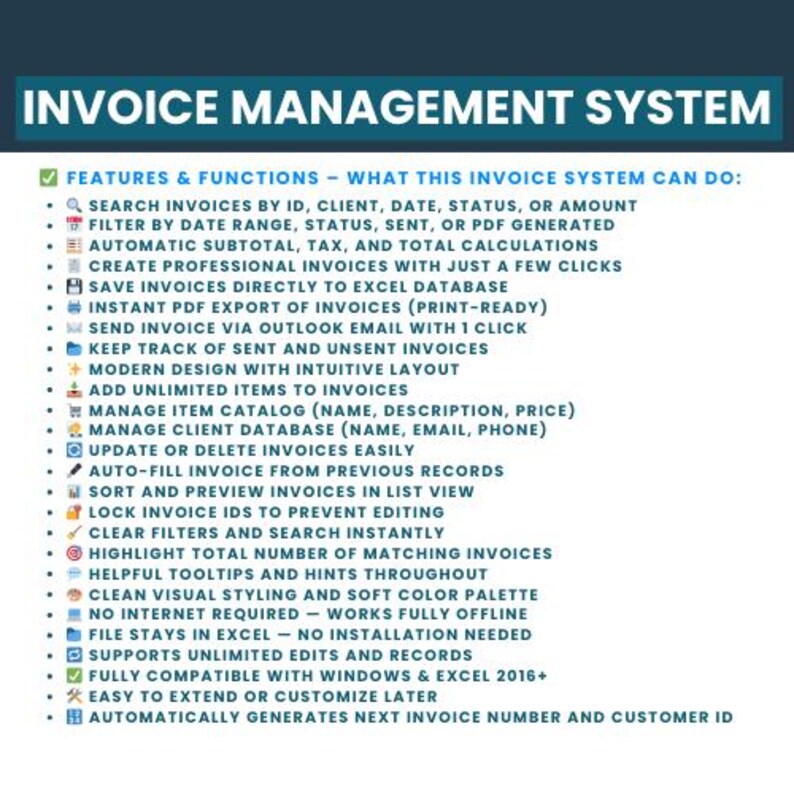 Excel Invoice Template and Billing Tracker | Small Business Invoice ...