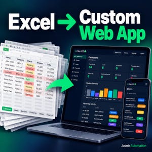 Excel personalizado para convertirlo en una aplicación web/panel de control CRM, con acceso móvil (presupuesto personalizado).
