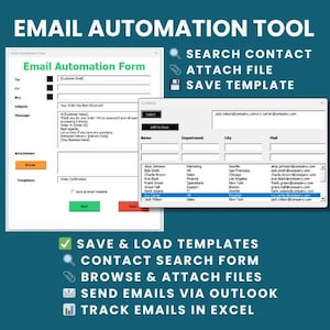 Email Automation Tool – Excel VBA | Save & Send Email Templates | Outlook Integration | Small Business Assistant