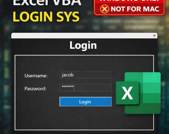 Excel Login System with User Management – VBA Protected Tool – ONLY for Windows Users