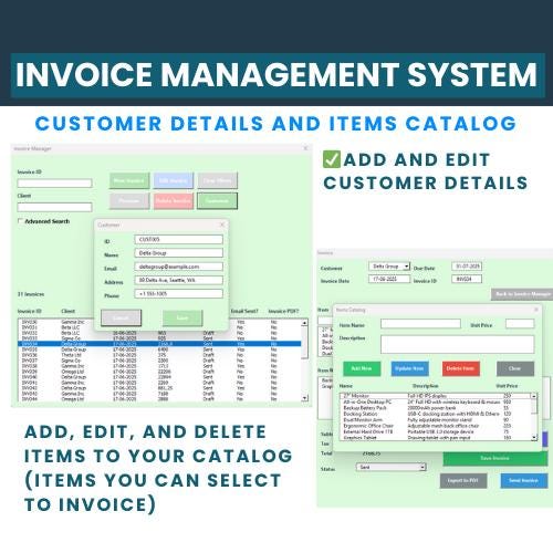 Excel Invoice Template | Small Business Billing Tracker (digital ...