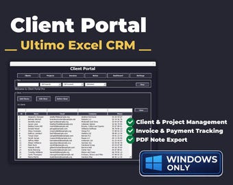 Client Portal Pro – Excel CRM for Freelancers & Small Businesses