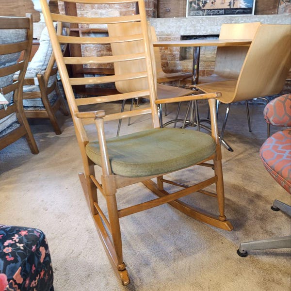 Mid-Century 1960s Scandart Rocking Chair in Beechwood