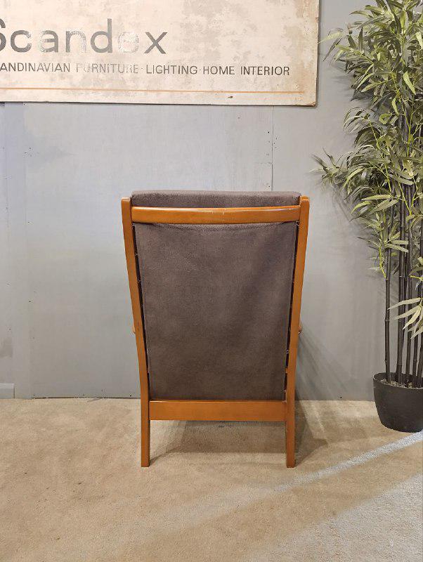 Vintage 1960s British Cintique Armchair - Restored Beech & Brown