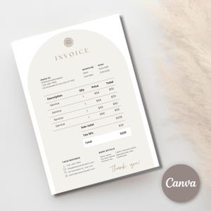 Invoice Template Canva | Beauty Salon Invoice | Esthetician, Lash Artist, Nail Tech Form | Editable Invoice for Small Business