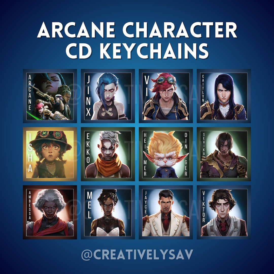Arcane Character CD Keychain - Etsy