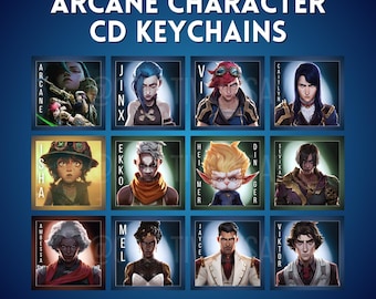 Porte-clés CD avec personnage des arcanes
