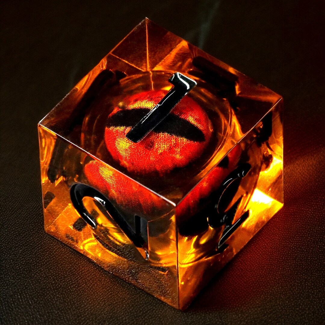 Flaming Eye Liquid Core Dice Set main image 0