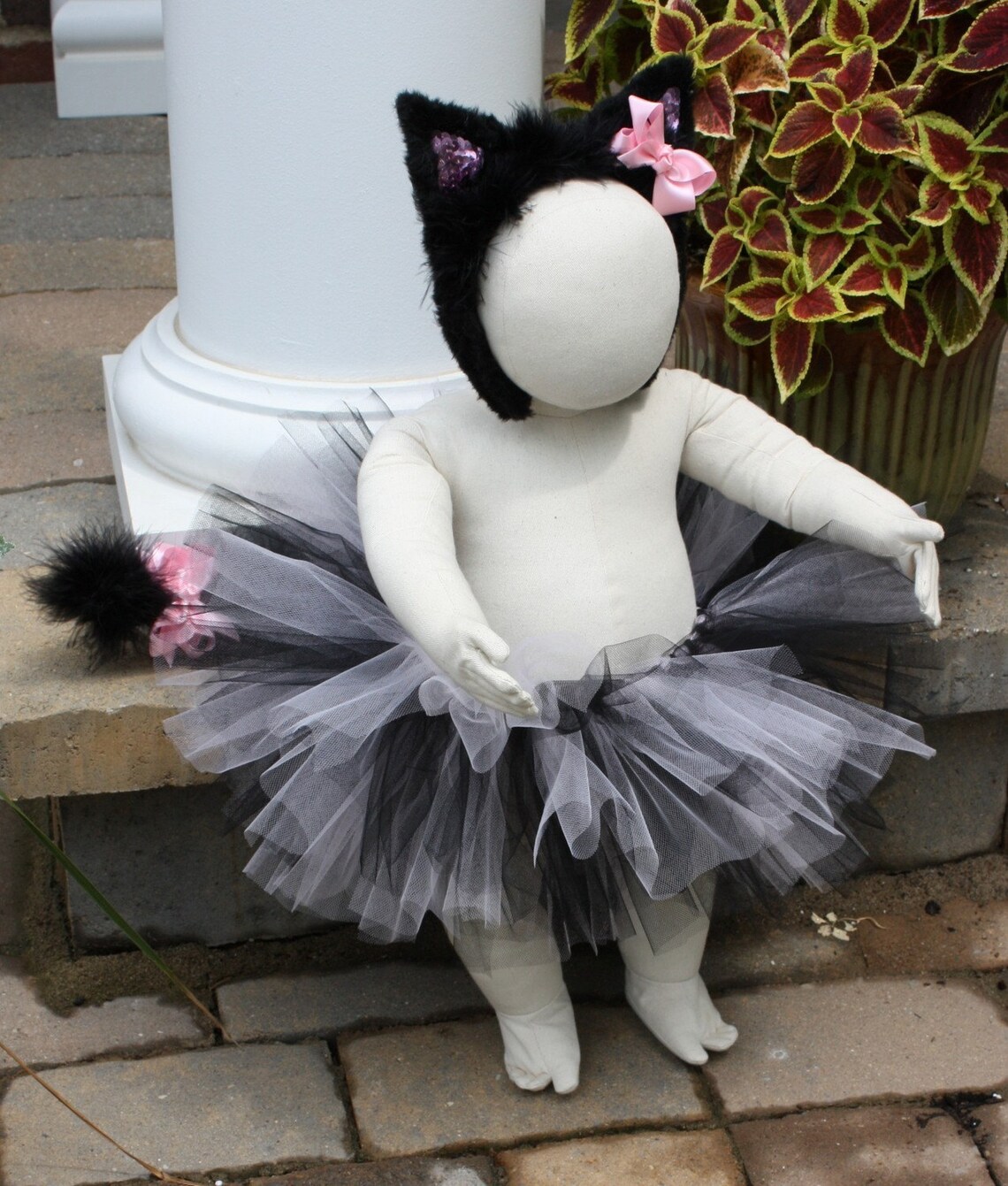 Custom Made Black and Pink Kitty Cat Costume for Halloween Etsy